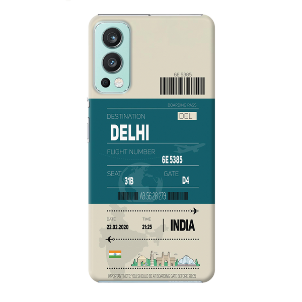 Delhi ticket Printed Slim Cases and Cover for OnePlus Nord 2