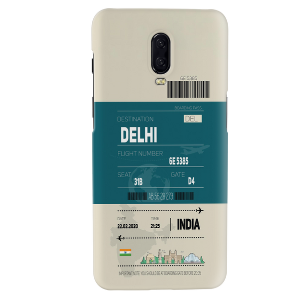 Delhi ticket Printed Slim Cases and Cover for OnePlus 6T
