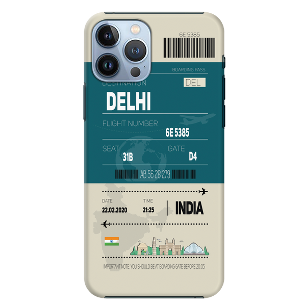 Delhi ticket Printed Slim Cases and Cover for iPhone 13 Pro