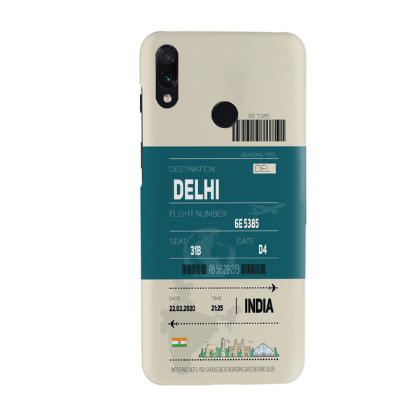 Delhi ticket Printed Slim Cases and Cover for Redmi Note 7 Pro