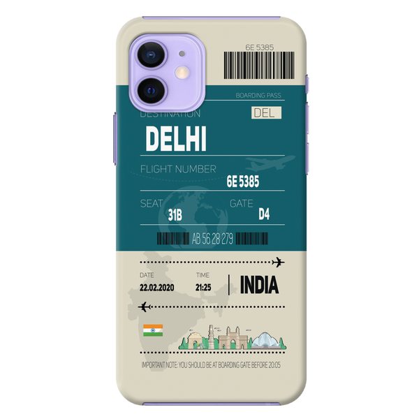 Delhi ticket Printed Slim Cases and Cover for iPhone 12