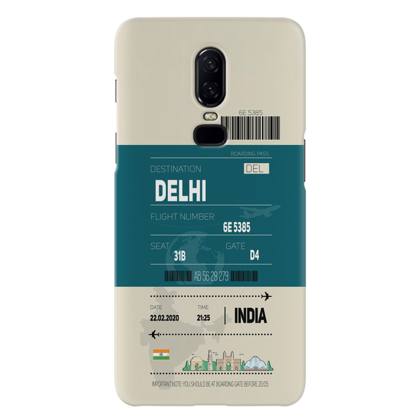 Delhi ticket Printed Slim Cases and Cover for OnePlus 6