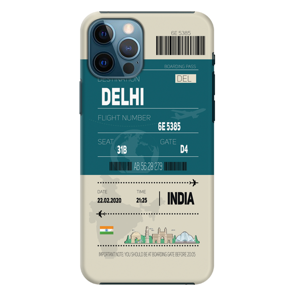 Delhi ticket Printed Slim Cases and Cover for iPhone 12 Pro