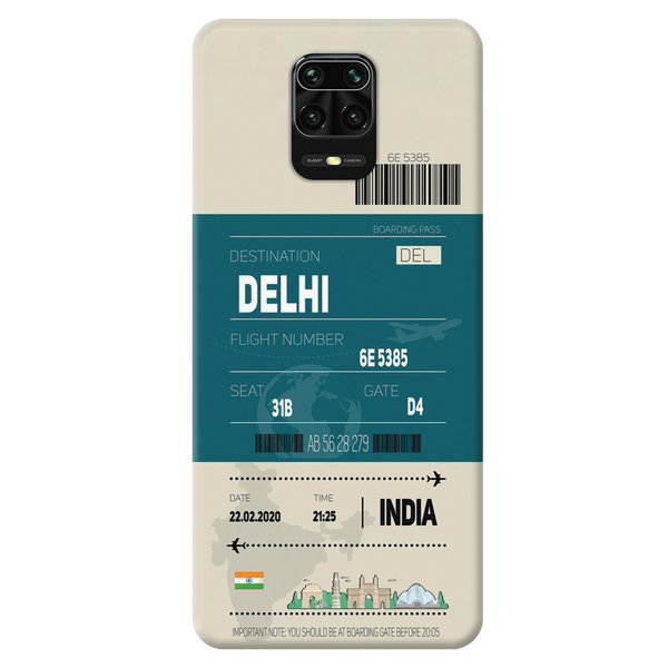 Delhi ticket Printed Slim Cases and Cover for Redmi Note 9 Pro Max