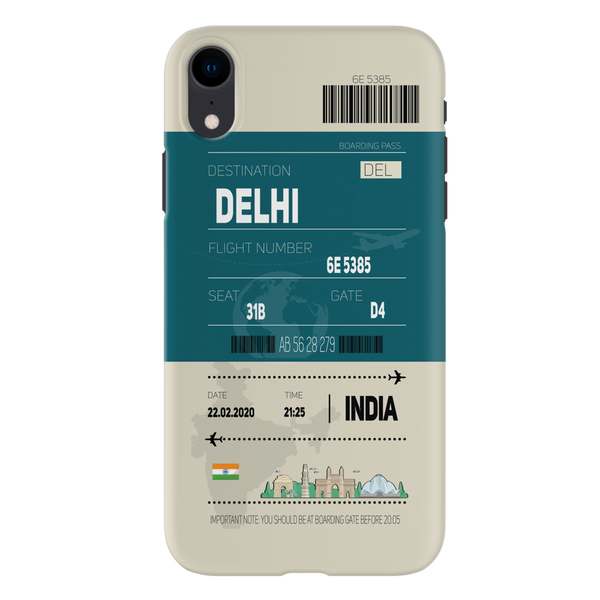 Delhi ticket Printed Slim Cases and Cover for iPhone XR