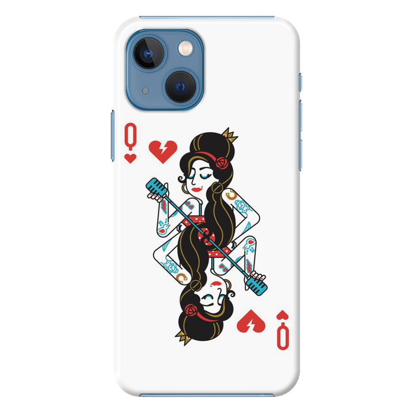 Queen Card Printed Slim Cases and Cover for iPhone 13 Mini