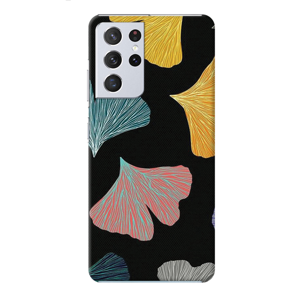 Colorful leafes Printed Slim Cases and Cover for Galaxy S21 Ultra