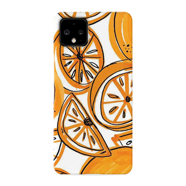 Orange Lemon Printed Slim Cases and Cover for Pixel 4XL
