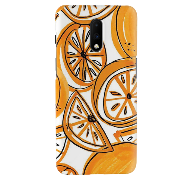 Orange Lemon Printed Slim Cases and Cover for OnePlus 7