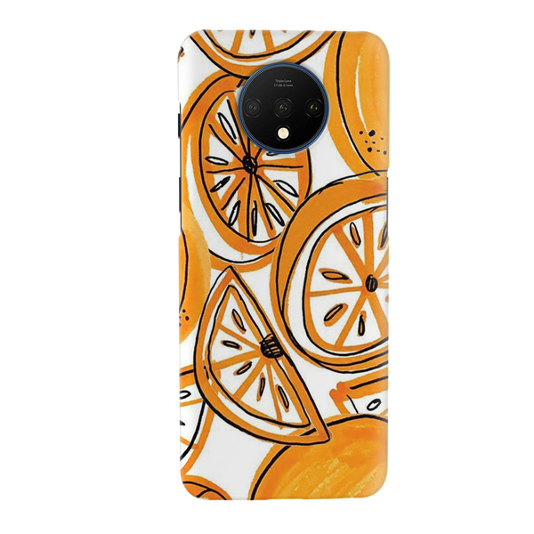 Orange Lemon Printed Slim Cases and Cover for OnePlus 7T