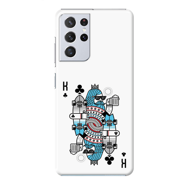 King 2 Card Printed Slim Cases and Cover for Galaxy S21 Ultra