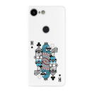 King 2 Card Printed Slim Cases and Cover for Pixel 3XL