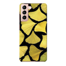 Yellow Leafs Printed Slim Cases and Cover for Galaxy S21