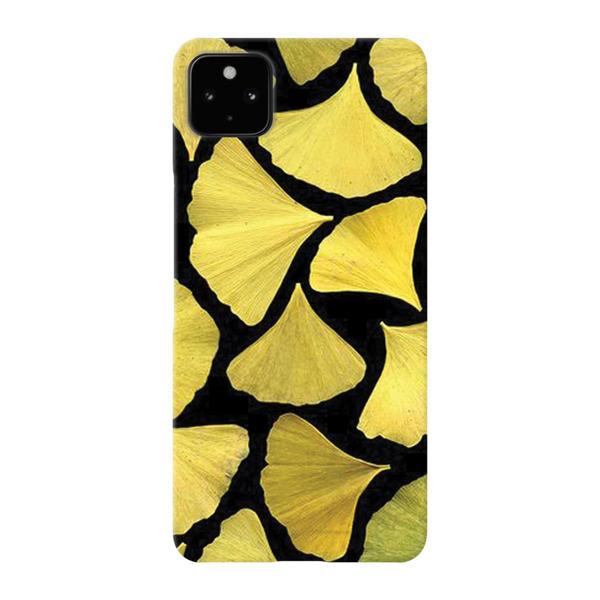 Yellow Leafs Printed Slim Cases and Cover for Pixel 4A