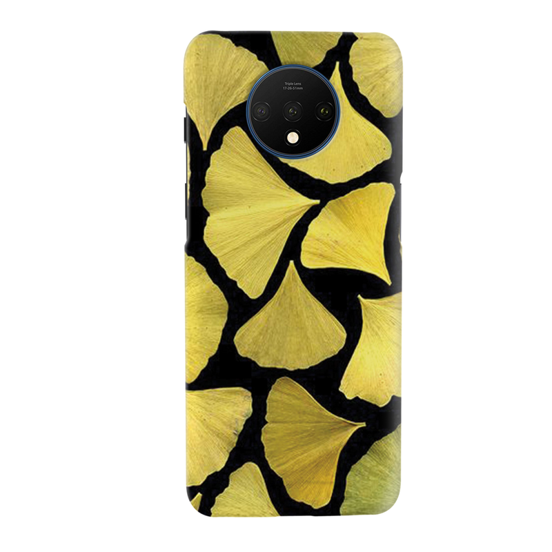 Yellow Leafs Printed Slim Cases and Cover for OnePlus 7T