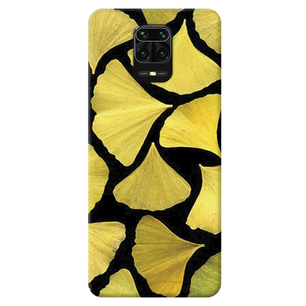 Yellow Leafs Printed Slim Cases and Cover for Redmi Note 9 Pro Max