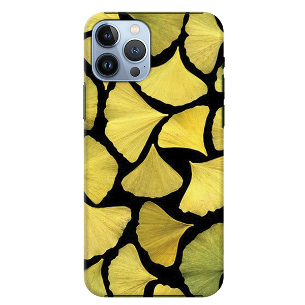 Yellow Leafs Printed Slim Cases and Cover for iPhone 13 Pro