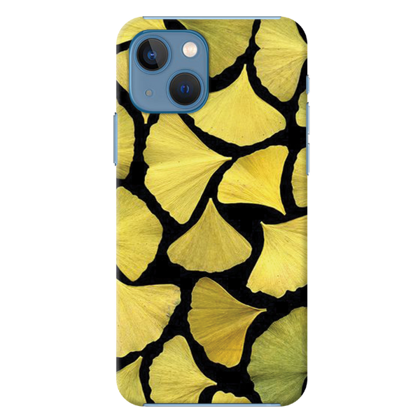 Yellow Leafs Printed Slim Cases and Cover for iPhone 13