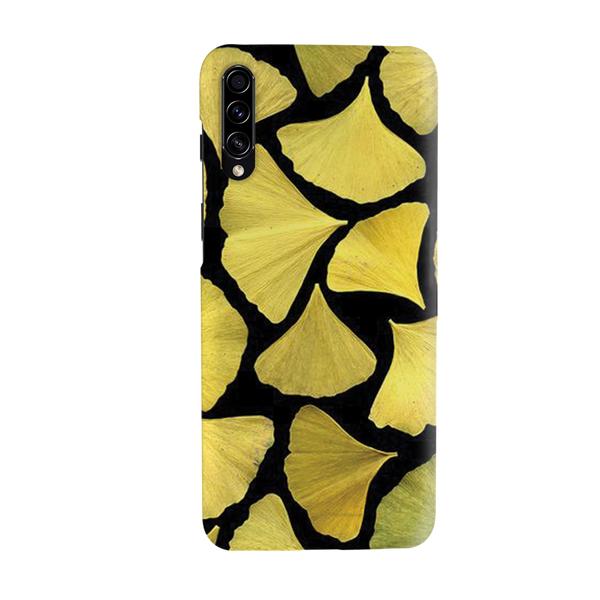 Yellow Leafs Printed Slim Cases and Cover for Galaxy A70