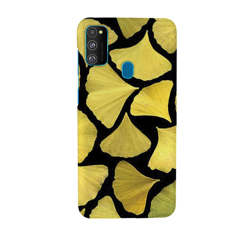 Yellow Leafs Printed Slim Cases and Cover for Galaxy M30S