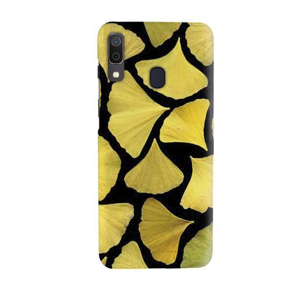 Yellow Leafs Printed Slim Cases and Cover for Galaxy A20