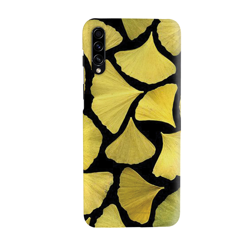Yellow Leafs Printed Slim Cases and Cover for Galaxy A30S