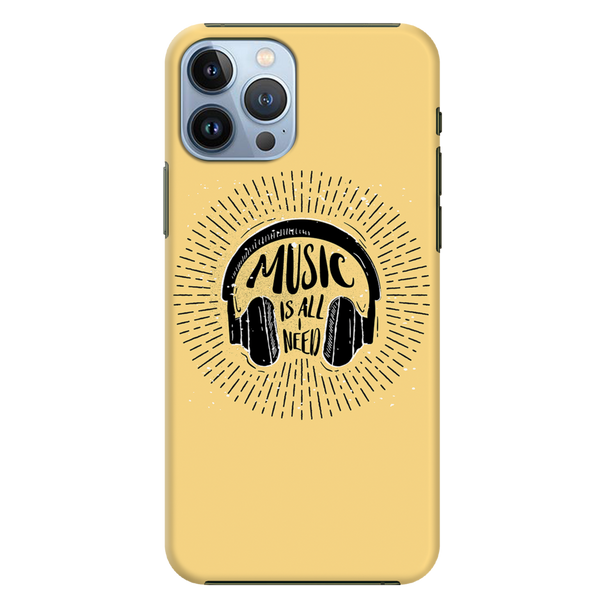 Music is all i need Printed Slim Cases and Cover for iPhone 13 Pro