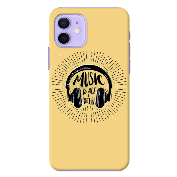 Music is all i need Printed Slim Cases and Cover for iPhone 12