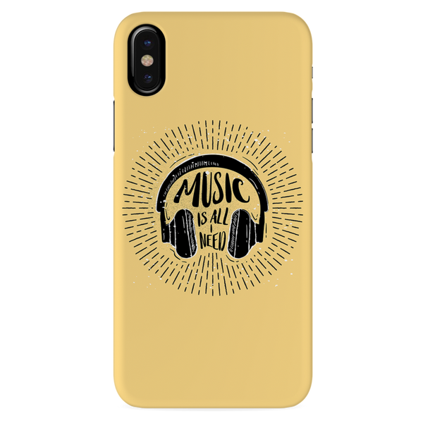 Music is all i need Printed Slim Cases and Cover for iPhone X