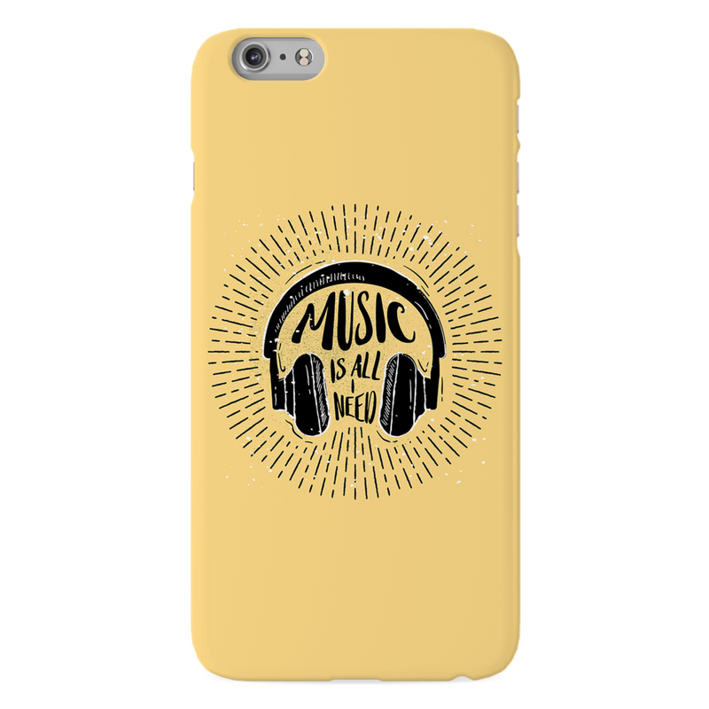 Music is all i need Printed Slim Cases and Cover for iPhone 6 Plus