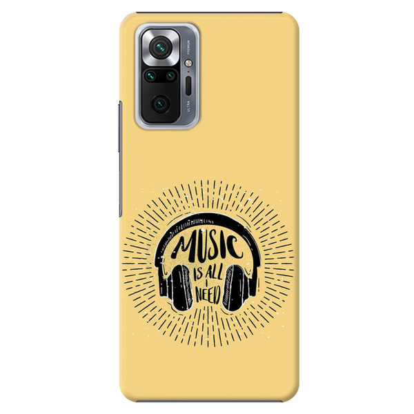 Music is all i need Printed Slim Cases and Cover for Redmi Note 10 Pro