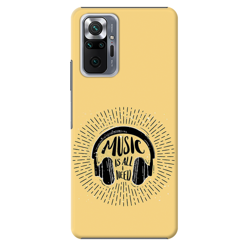Music is all i need Printed Slim Cases and Cover for Redmi Note 10 Pro Max