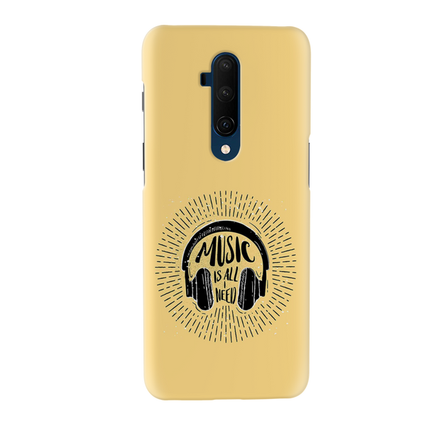 Music is all i need Printed Slim Cases and Cover for OnePlus 7T Pro