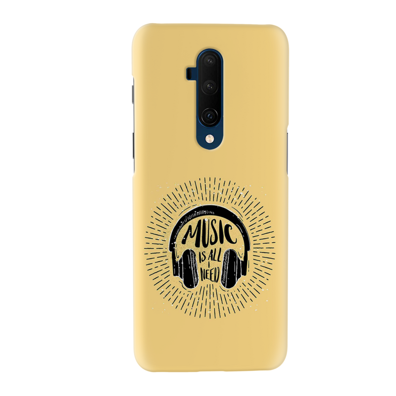 Music is all i need Printed Slim Cases and Cover for OnePlus 7T Pro