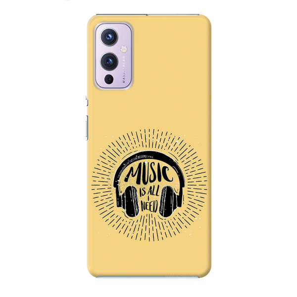 Music is all i need Printed Slim Cases and Cover for OnePlus 9
