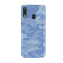 Blue and White Camouflage Printed Slim Cases and Cover for Galaxy A20