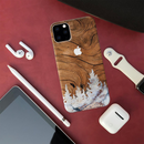 Wood Surface and Snowflakes Pattern Mobile Case Cover For Iphone 11 Pro Max
