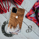 Wood Surface and Snowflakes Pattern Mobile Case Cover For Iphone 11 Pro Max