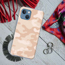 Cream and White Camouflage Printed Slim Cases and Cover for iPhone 13