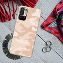 Cream and White Camouflage Printed Slim Cases and Cover for Redmi Note 10T
