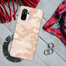 Cream and White Camouflage Printed Slim Cases and Cover for Redmi Note 10