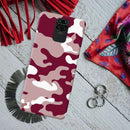 Maroon and White Camouflage Printed Slim Cases and Cover for Redmi Note 9