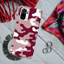 Maroon and White Camouflage Printed Slim Cases and Cover for Redmi Note 10