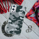 Olive Green and White Camouflage Printed Slim Cases and Cover for OnePlus 9R