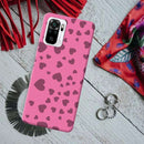 Pink Hearts Printed Slim Cases and Cover for Redmi Note 10