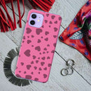 Pink Hearts Printed Slim Cases and Cover for iPhone 12 Mini