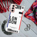 London Ticket Printed Slim Cases and Cover for Galaxy S21 Plus