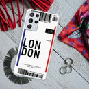 London Ticket Printed Slim Cases and Cover for Galaxy S21 Ultra