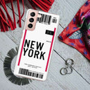 New York ticket Printed Slim Cases and Cover for Galaxy S21