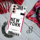 New York ticket Printed Slim Cases and Cover for Galaxy S21 Plus